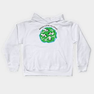 Moo Cow Island Map Kids Hoodie